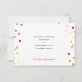 DANK IHNEN BAT MITZVAH glam konfetti spot gold pin Dankeskarte (Rückseite)