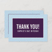 DANK IHNEN BAT MITZVAH moderne Auberginen-Pflanze Dankeskarte (Vorne/Hinten)