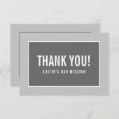 DANK IHNEN BAT MITZVAH moderne Kante geometrisch g Dankeskarte (Vorne/Hinten)