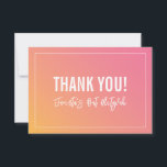 DANK IHNEN BAT MITZVAH Moderne rosa gelbe Gradient Dankeskarte<br><div class="desc">per kat massard >>> https://linktr.ee/simplysweetpaperie << Eine einfache, stilvolle Art zu sagen, danke an Ihre Gäste für die Teilnahme an Ihrer Veranstaltung. Als Vorlage können Sie ganz einfach Ihre eigenen Daten hinzufügen oder auf die Schaltfläche Anpassen klicken und Text, Schriftart, Größen etc. hinzufügen oder ändern TIPP: 1. Um Grafiken zu...</div>