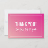 DANK IHNEN BAT MITZVAH modernen hellen rosa Farbve Dankeskarte (Vorderseite)