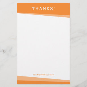 DANK IHNEN BEACHTEN einfache moderne, fett orange Briefpapier