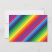 DANK IHNEN BEACHTEN helle, farbenfrohe Regenbogens RSVP Karte (Rückseite)