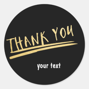 DANK IHNEN Black & Gold Custom Chic Sticker