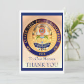 DANK IHNEN CCPD flach danke Karte (Stehend Vorderseite)