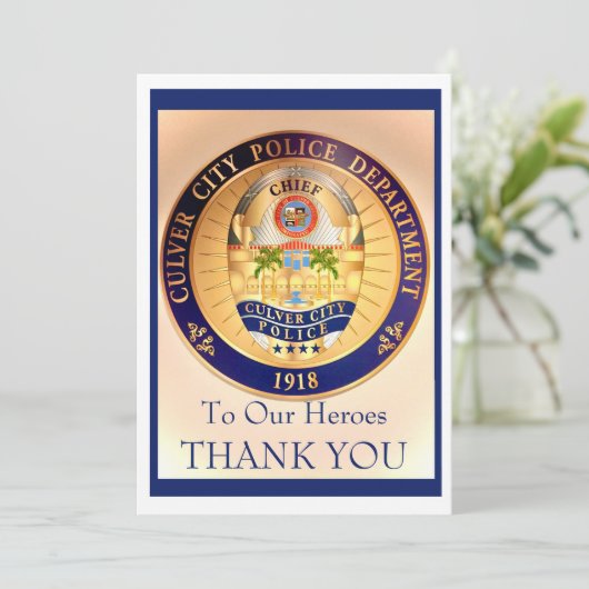 DANK IHNEN CCPD flach danke Karte (Stehend Vorderseite)