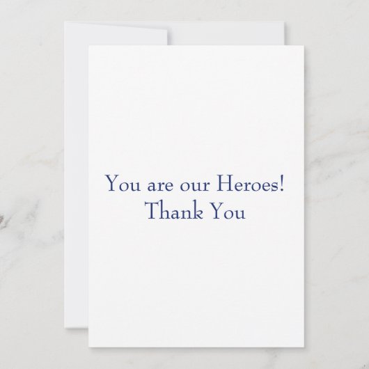 DANK IHNEN CCPD flach danke Karte (Rückseite)