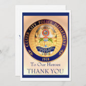 DANK IHNEN CCPD flach danke Karte (Vorne/Hinten)