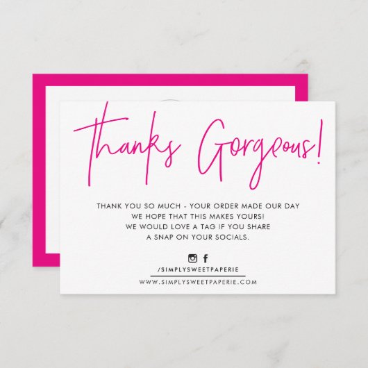 DANK IHNEN EINFÜGEN moderne lässige Biro-Business Dankeskarte (Vorne/Hinten)