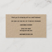 DANK IHNEN Ermäßigung Elegante Wildblume Kraft bes Visitenkarte (Rückseite)
