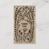 DANK IHNEN Ermäßigung Elegante Wildblume Kraft bes Visitenkarte (Vorderseite)