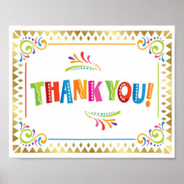 DANK IHNEN Fiesta Party Signieren Print Poster