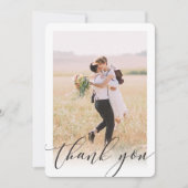 DANK IHNEN Foto elegante Schicht Kalligraphie Einladung (Vorderseite)