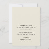 DANK IHNEN Foto moderne Kalligraphie schwarz Dankeskarte (Rückseite)