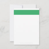 DANK IHNEN Geschäftsauftrag einfügen modern grün Dankeskarte (Rückseite)