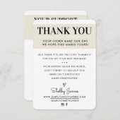 DANK IHNEN Geschäftsauftrag einfügen moderne Elfen Dankeskarte (Vorne/Hinten)