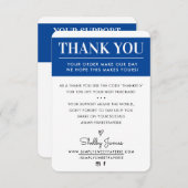 DANK IHNEN Geschäftsauftrag einfügen moderne könig Dankeskarte (Vorne/Hinten)