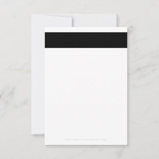 DANK IHNEN Geschäftsauftrag einfügen moderne Schwa Dankeskarte (Rückseite)