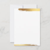 DANK IHNEN Geschäftsauftrag Einlegen moderner Gold Dankeskarte (Rückseite)