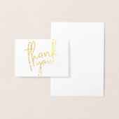 DANK IHNEN handgetippt moderne Art GOLD FOIL Foil Folienkarte (Anzeige)
