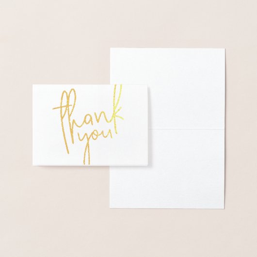 DANK IHNEN handgetippt moderne Art GOLD FOIL Foil Folienkarte (Anzeige)