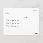 DANK IHNEN Hochzeit Black Typografy FOTO Postcard Postkarte (Rückseite)