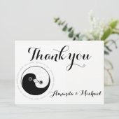 DANK IHNEN KARTE b/w YinYang taucht Harmonie (Stehend Vorderseite)