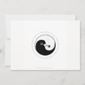 DANK IHNEN KARTE b/w YinYang taucht Harmonie (Rückseite)