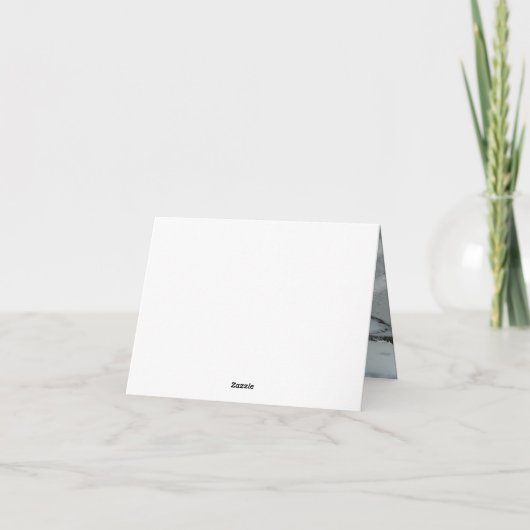 DANK IHNEN KARTE ombre Aquarellblau (Rückseite)