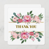 DANK IHNEN KARTENPLATZ - PEONY EINLADUNG (Vorne/Hinten)