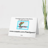 DANK IHNEN LEHREN Spaß niedlichen Cartoon Blume Dankeskarte (Rückseite)