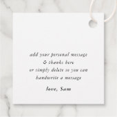 DANK IHNEN luxuriöse stilvolle goldene Konfetti Fl Geschenkanhänger (Rückseite)