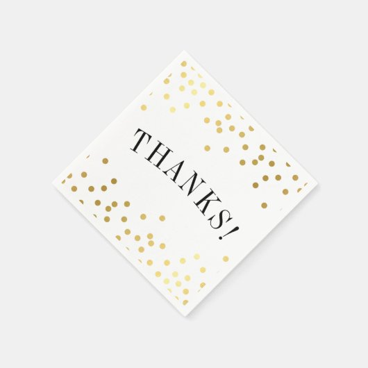 DANK IHNEN luxuriöse stilvolle goldene Konfetti Sp Serviette (Ecke)