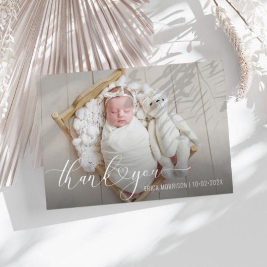 DANK IHNEN Mäßige Geburtsankündigung Einladung