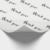 DANK IHNEN MODERN MINIMAL stilvoll chic Schwarz-we Geschenkpapier (Ecke)