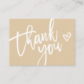 DANK IHNEN moderne Beilage Tags Champagner (Vorderseite)