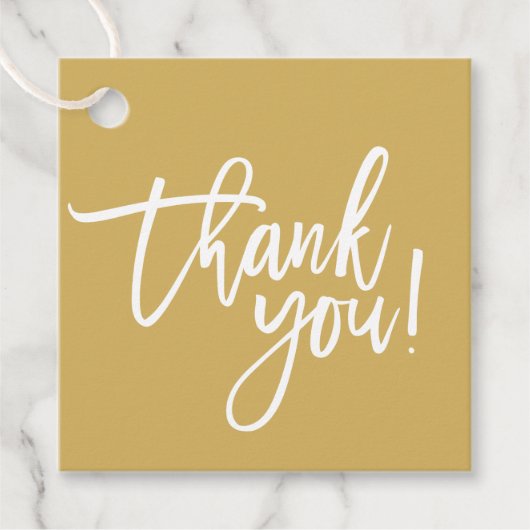 DANK IHNEN moderne handgezeichnete, weiße alte Gol Geschenkanhänger (Vorderseite)