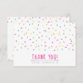 DANK IHNEN moderne niedliche Sprinklen bunt Backen Dankeskarte (Vorne/Hinten)