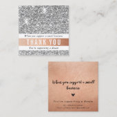 DANK IHNEN moderne schlichte Glamour luxuriösen si Quadratische Visitenkarte (Vorne/Hinten)