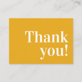 DANK IHNEN moderne Serieneinlage gelb Visitenkarte (Vorderseite)