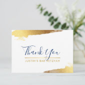 DANK IHNEN modernen Luxus vergoldeten Gold Marine Dankeskarte (Stehend Vorderseite)