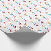 DANK IHNEN modernes, farbiges Regenbogenmuster Geschenkpapier (Ecke)