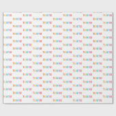 DANK IHNEN modernes, farbiges Regenbogenmuster Geschenkpapier (Flach)