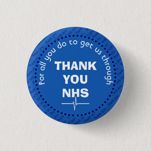 DANK IHNEN NHS individuell anpassbarer Support Button (Vorderseite)