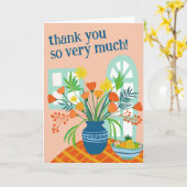 DANK IHNEN Niedliche Blumenstrauß Custom Colorful Karte (Gelbe Blume)