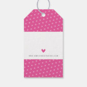 DANK IHNEN niedliche polka dot pattern pink Gift T Geschenkanhänger (Rückseite)