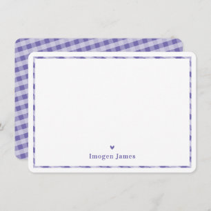 DANK IHNEN NOTIEREN moderne niedliche Karo Herz li Dankeskarte