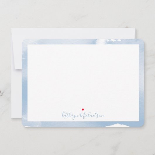 DANK IHNEN NOTIEREN niedliche Aquarellfarbe hübsch Dankeskarte (Vorderseite)