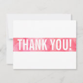 DANK IHNEN NOTWENDIG moderne kühle Korallen rosa G Dankeskarte (Vorderseite)
