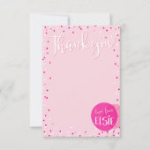 DANK IHNEN NOTWENDIG niedliche rosa Ballons konfet Einladung (Vorderseite)